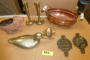 Brass and copper vintage group