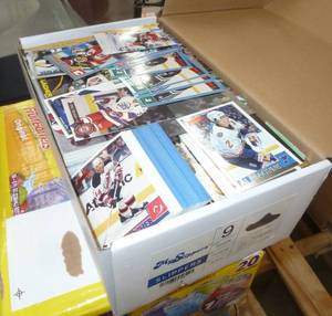 Shoe box with hundreds of trading cards
