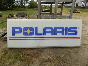 lot 168 image: Polaris 2 sided sign (lighted)