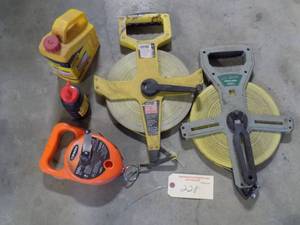 lot 228 image: Tape measure, Chalk , Fiber reel, Chalk