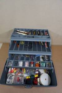 lot 167 image: Plano Tackle Box with Tackle - Many Vintage