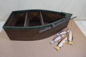 lot 186 image: Fishing Boat Wall Shelf