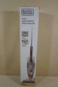 lot 236 image: NEW Black and Decker 3-in-1 Lightweight Stick Vacuum