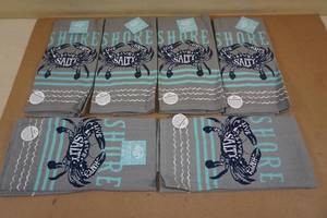 lot 59 image: Dual Purpose Kitchen Towels - Live Happy Live Salty