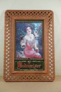 lot 81 image: Budweiser Beer 1917 Arbor Girl Framed Collector Mirror