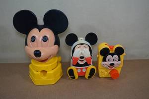lot 100 image: Vintage Mickey Mouse Toys