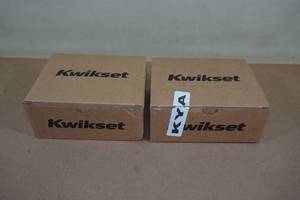 lot 122 image: Kwikset Passage Door Handle Sets