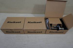 lot 143 image: Kwikset Passage Door Handle Sets