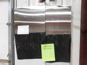 lot 34 image: (2) Husky 84 in. Stainless Steel Work Surface for Heavy Duty Welded Steel Garage Storage System