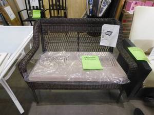 lot 36 image: StyleWell Mix and Match Outdoor Patio Loveseat with Putty Tan Cushions