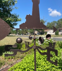 lot 34 image: Metal Lighthouse Themed Weather Vane