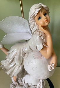 lot 102 image: Whimsical Fairy Figurine Lamp by OK Lighting