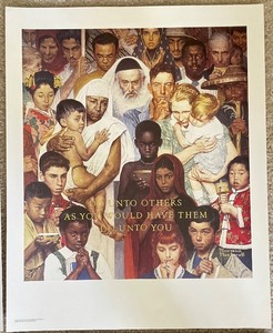 lot 120 image: 4 Unframed Norman Rockwell Prints