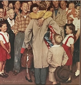 lot 129 image: Fine Framed Print by Norman Rockwell