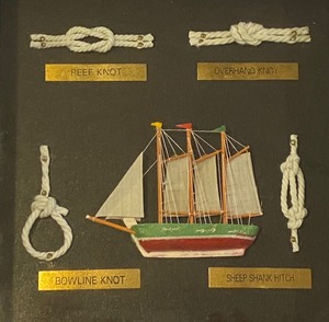 lot 54 image: Framed Nautical Knots Decor