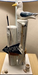 lot 77 image: To Port Beach Themed Lamp