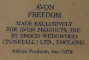 lot 97 image: Collectable Avon Freedom Plate by Enoch Wedgwood