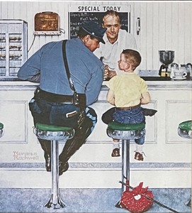 lot 134 image: Classic Framed Norman Rockwell Print