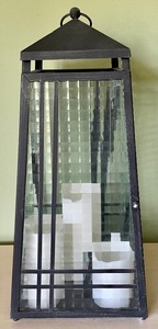 lot 144 image: Magnificent Metal and Glass Lantern