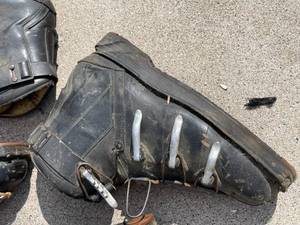 lot 235 image: Vintage Leather Ski Boots