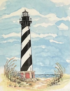 lot 341 image: Lighthouse Art by Donna Elias