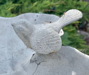 lot 329 image: Painted Metal Birdbath
