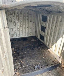 lot 330 image: Rubbermaid Outdoor Storage Unit