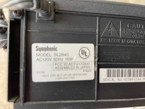 lot 276 image: Symphonic 4 Head VCR Model SL2840
