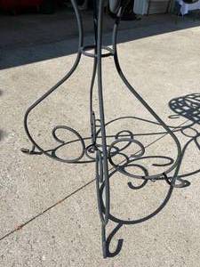 lot 300 image: Large Metal Patio Plant Stand