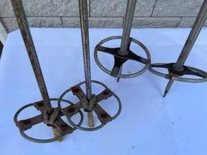 lot 308 image: Vintage Ski Poles Which Include Toll Rope Attachments