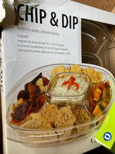 Chip & Dip Tray and Plastic Spoons