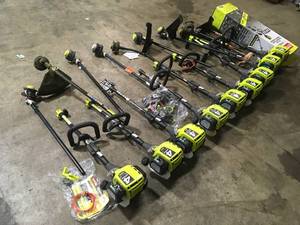 lot 3 image: Mix Lot of Ryobi Outdoor Trimmers - Various Models and Conditions - Review all pictures