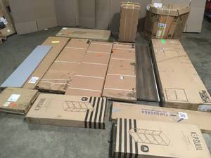 lot 26 image: Mix Lot of Shelving Units and Other Home Storage and Home Cabinets - Various Models and Conditions - Review all pictures