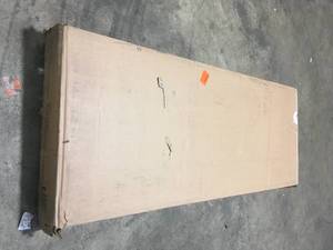 lot 33 image: StyleWell Colemont White Wood Full Bed with Curved Headboard (56 in. W x 48 in. H) - Open Box - Review all pictures