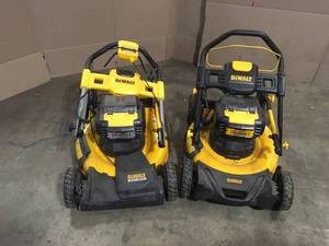 lot 37 image: DEWALT 21.5 in. 20-Volt MAX Lithium-Ion Cordless Battery Walk Behind Push Mower - Lot of 2 - Customer Returns - Review all pictures