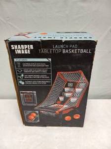 SHARPER IMAGE LAUNCH PAD TABLETOP BASKETBALL