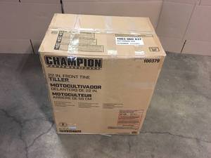 Champion Power Equipment 22 in. 212cc 4-Stroke Gas Garden Front Tine Tiller with Forward and Reverse - Open Box - Review all pictures