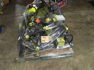 Mix Lot of Ryobi Lawn Trimmers and Accessories - Customer Returns - Review all pictures