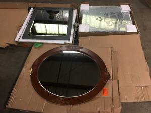 Mix Lot of Home Framed Mirrors - Lot of 3 - Various Models, Customer Returns - Review all pictures