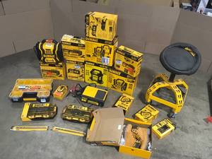 Mix Lot of Dewalt Hand Tools, Battery Chargers, Bit Hardware, etc- Customer Returns - Review all pictures