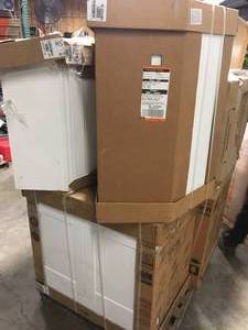 Mix Lot of Storage Base Cabinets, Various Colors and Conditions - Review all pictures