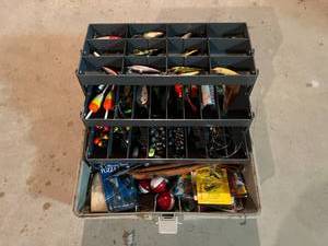 lot 150 image: Tackle Box Full of Fishing Tackle