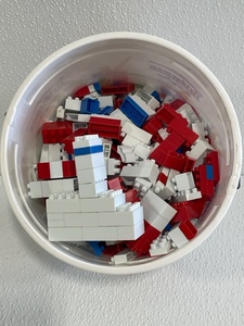 lot 67 image: Bucket of Vintage Legos