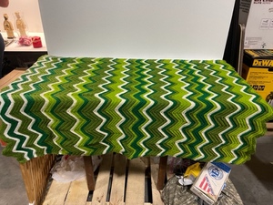 lot 119 image: Handmade Vintage Afghan Blanket