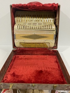 lot 146 image: Vintage Accordian and Case