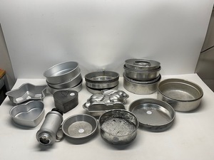 lot 111 image: Large Assortment of Baking Pans and Cookie Press