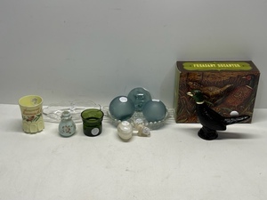lot 135 image: Assorted Glassware and Vintage Pheasant Decanter