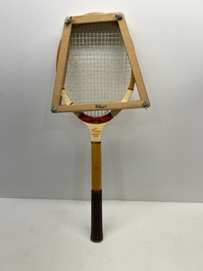 lot 139 image: Vintage Wilson Tennis Raquet and Holder Press