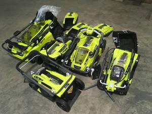 Lot of Assorted Ryobi Cordless Lawn Mower Includes 18V and 40V Batteries Customer Returns See Terms on Auction