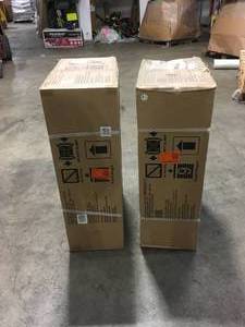 Lot of 2 Husky Ready-to-Assemble 24-Gauge Steel 2-Door Garage Base Cabinet in Black (28 in. W x 32 in. H x 18 in. D) Customer Returns See Terms on Auction